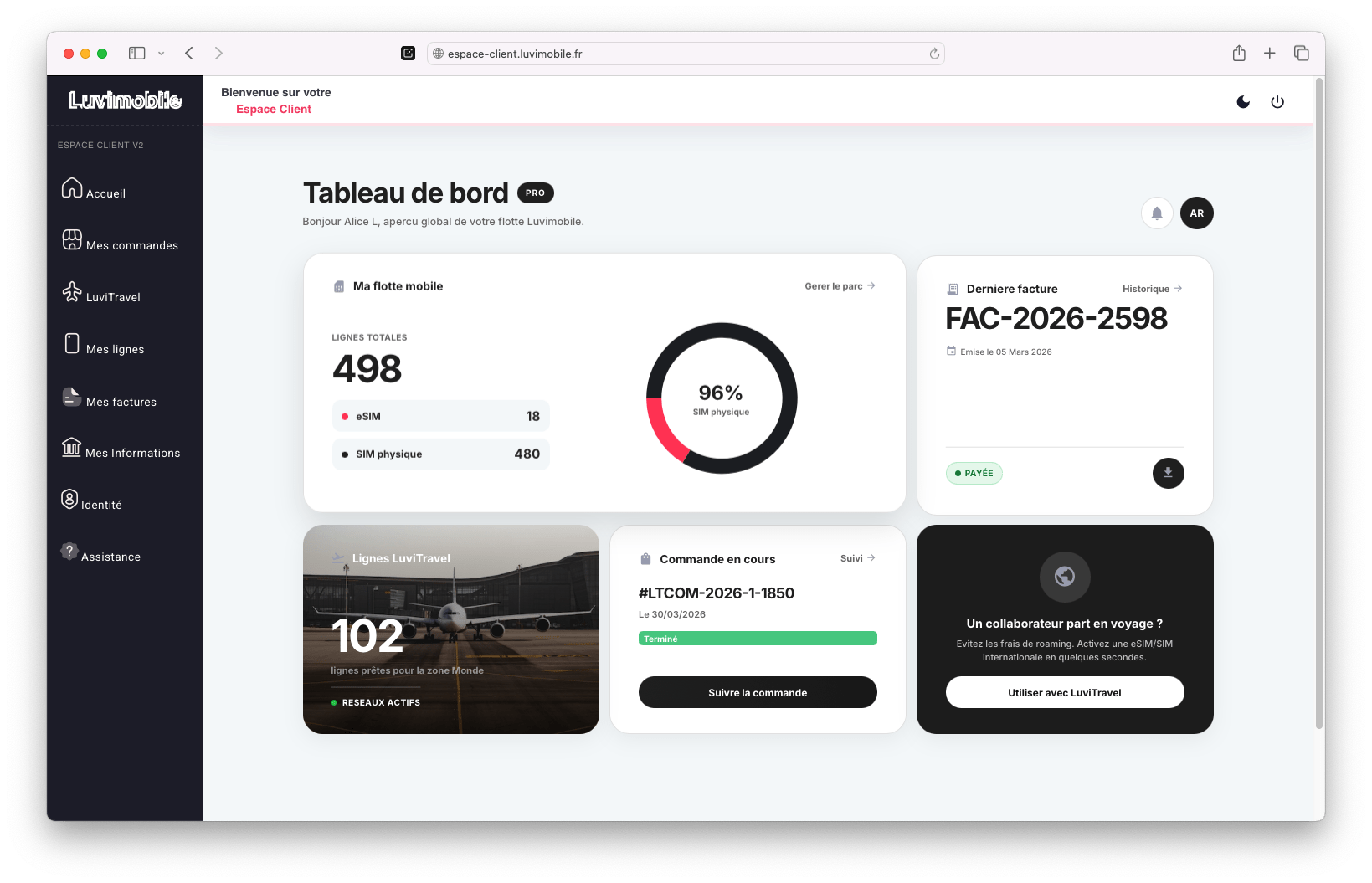 Gestion de flotte mobile pro.